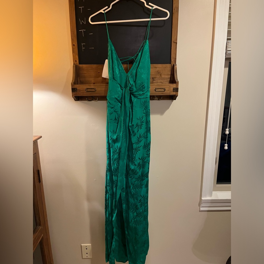 Signifigant Other/Free People Emerald Green Maxi Slip Dress